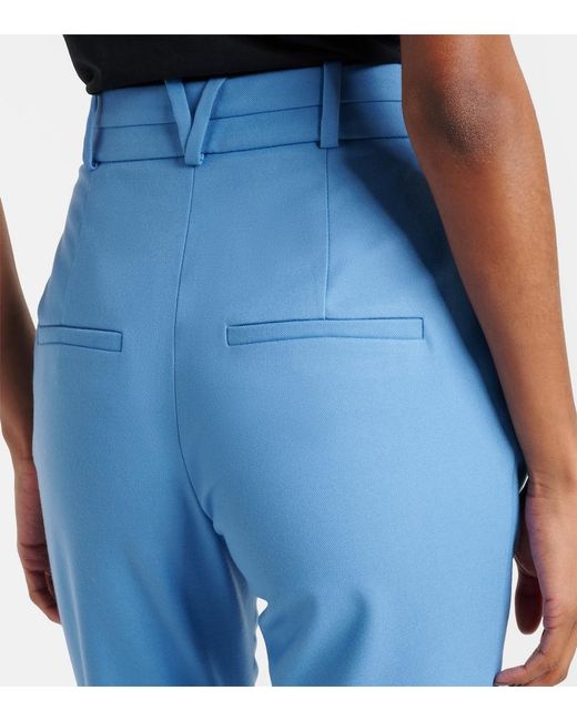 Veronica Beard Blue Melvin Twill Flared Pants