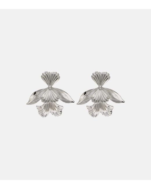 Jennifer Behr Metallic Ayla Floral Earrings