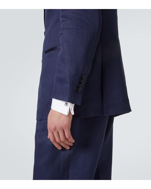 Brunello Cucinelli Anzug Aus Leinen in Blue für Herren