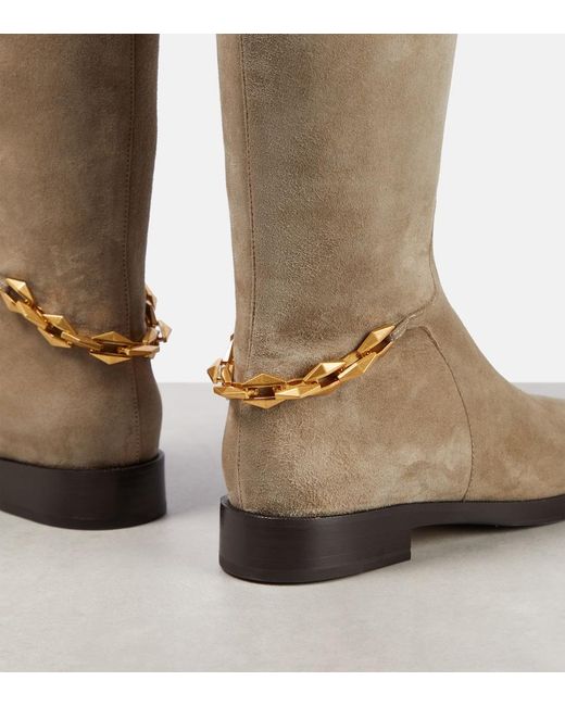Jimmy Choo Brown Nell Suede Knee-High Boots