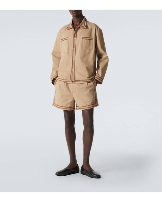 Bode Natural Cotton Twill Overshirt for men