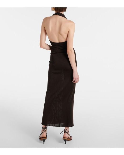 Khaite Black Coraline Maxi Dress
