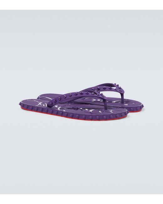 Christian Louboutin Purple Super Loubi Pvc Slides for men