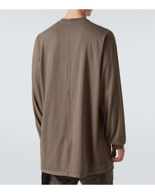 Rick Owens Brown Oversized Cotton Jersey T-Shirt for men