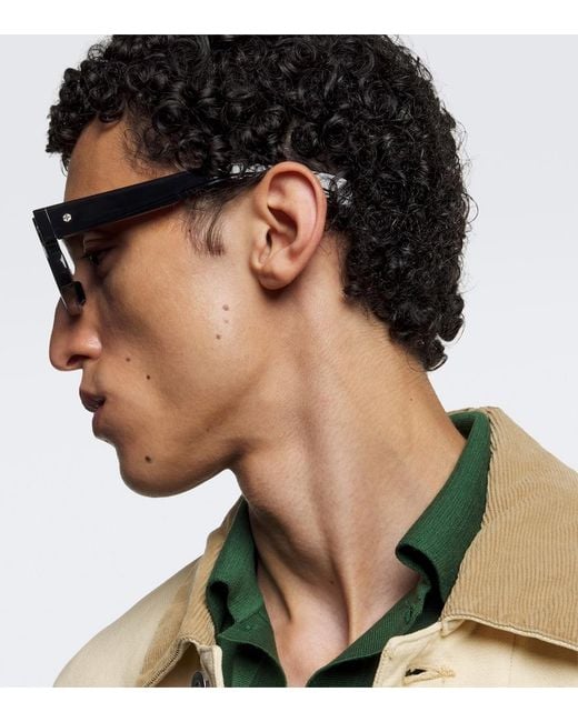 sato Blue Cervantes Rectangular Sunglasses for men
