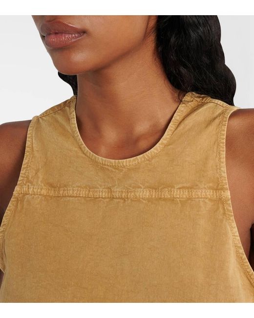 Ganni Natural Cotton-Blend Top
