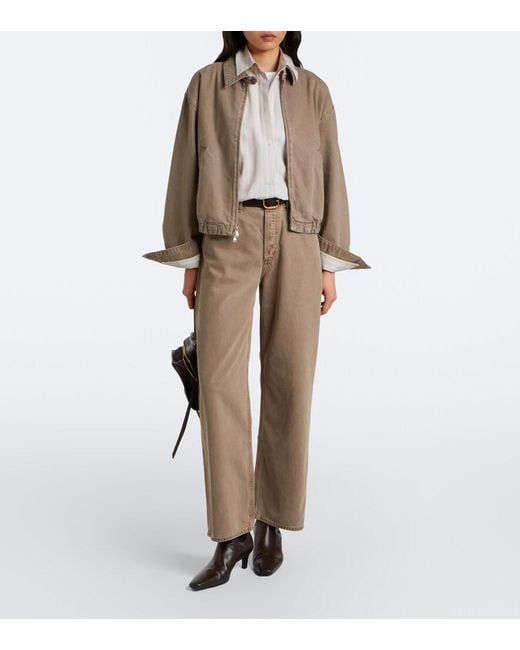 Agolde Brown Low Slung Baggy Wide-Leg Jeans