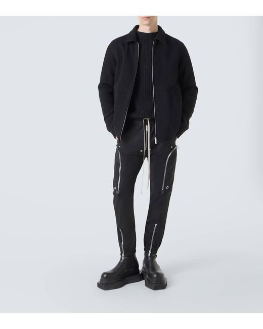 Pantalones Cargo Bauhaus En Mezcla De Algodon Rick Owens de hombre de color Black
