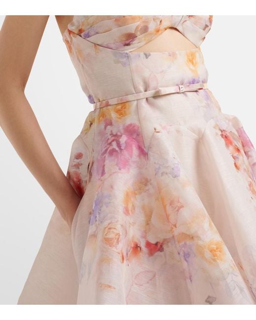 Zimmermann Pink Dress With Floral Motif