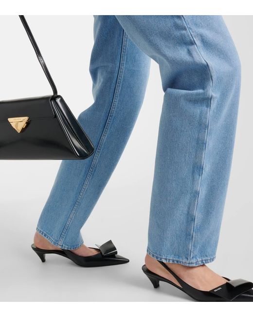 Prada Blue High-Rise Straight Jeans