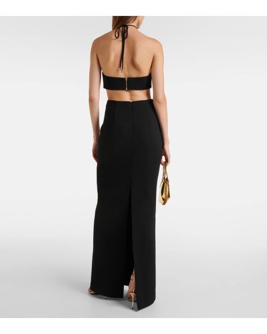 Rebecca Vallance Black Chelsea Halter Gown