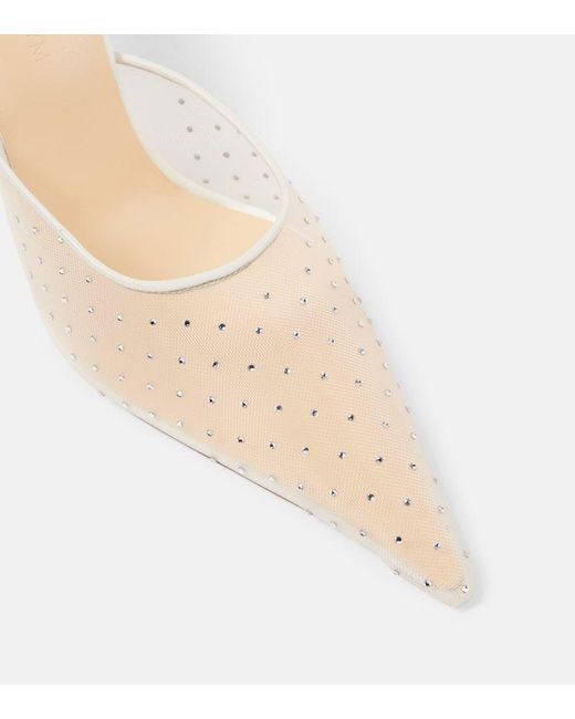 Magda Butrym Natural Mules Aus Mesh Mit Kristallen