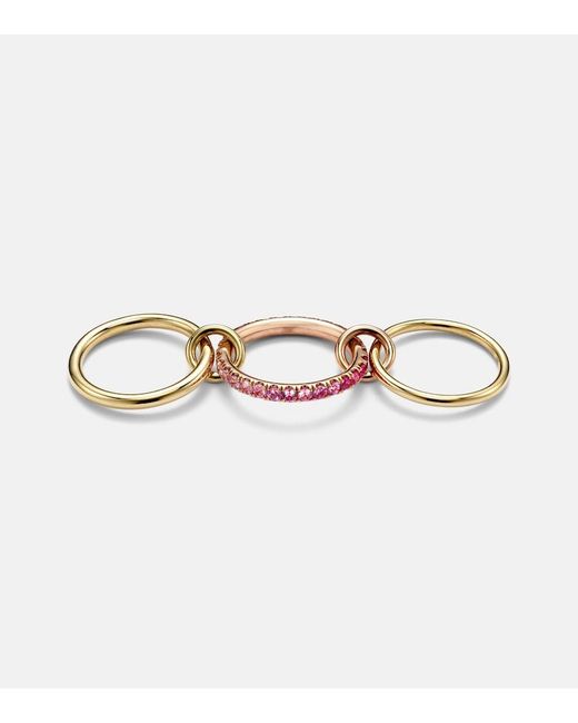 Spinelli Kilcollin White Petunia 18Kt Ring With Sapphires
