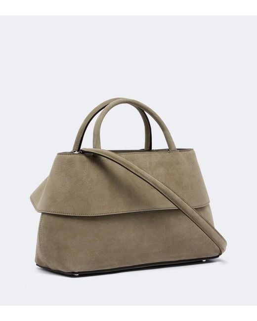 Totême Metallic Mercer Small Leather Top-Handle Bag