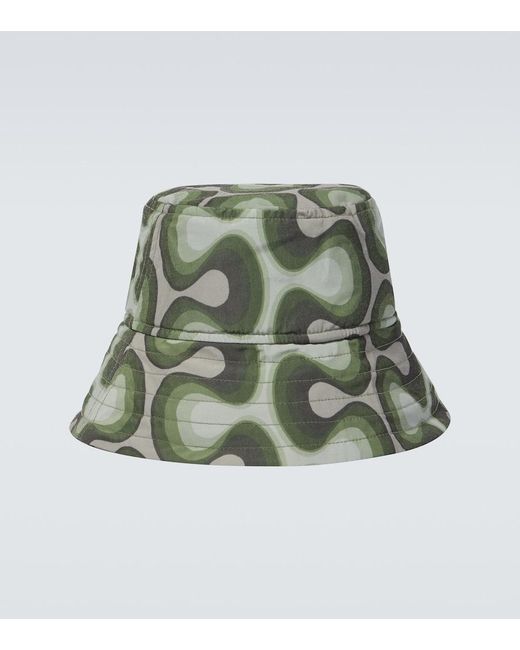Dries Van Noten Green Gilly Bucket Hat for men