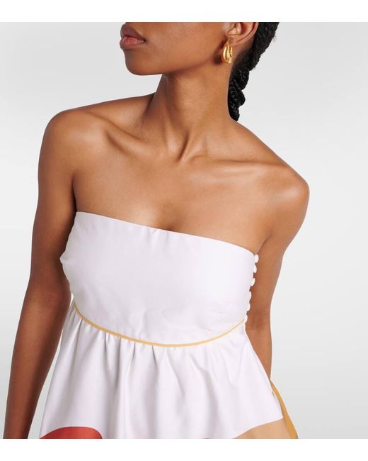 Adriana Degreas Orange Maxikleid Algae Aus Einem Baumwollgemisch