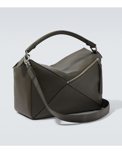 Loewe Black Puzzle Large Leather Top-Handle Bag for men