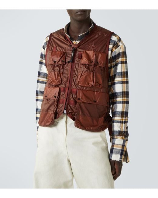 C P Company Brown Cs Ii Logo Technical Vest for men