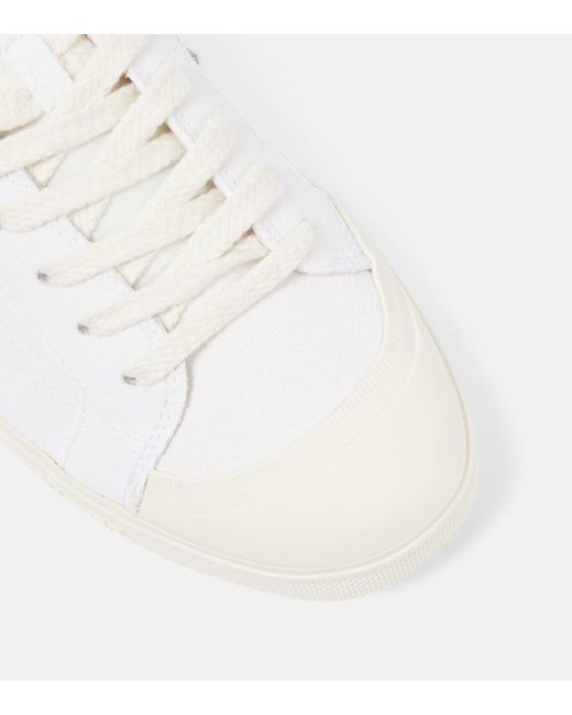 Tom Ford White Logo Leather Sneakers
