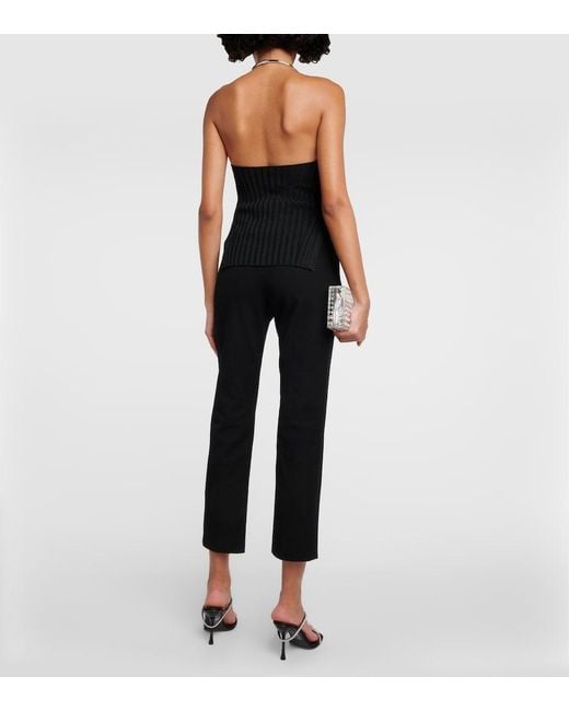 Galvan Black Rhea Halterneck Top