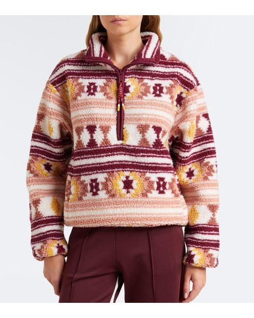 The Upside Red Harlow Teddy Sweatshirt