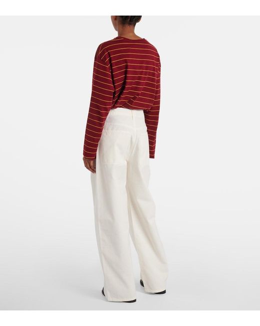 Citizens of Humanity White Ayla High-Rise Cotton Cargo Pants
