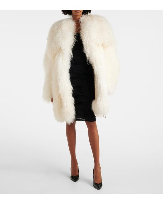 The Attico Natural Shearling Coat