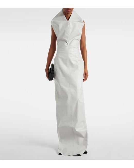 Rick Owens White Winged Long Dress