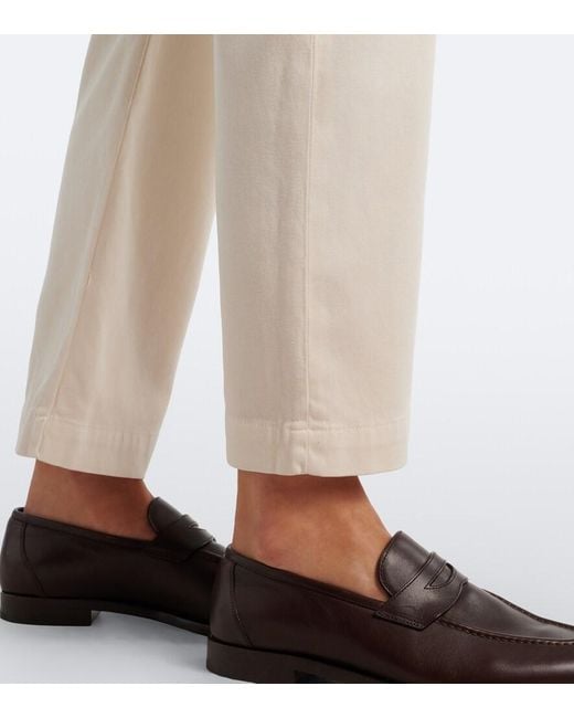 Eleventy Natural Cropped Slim Jeans