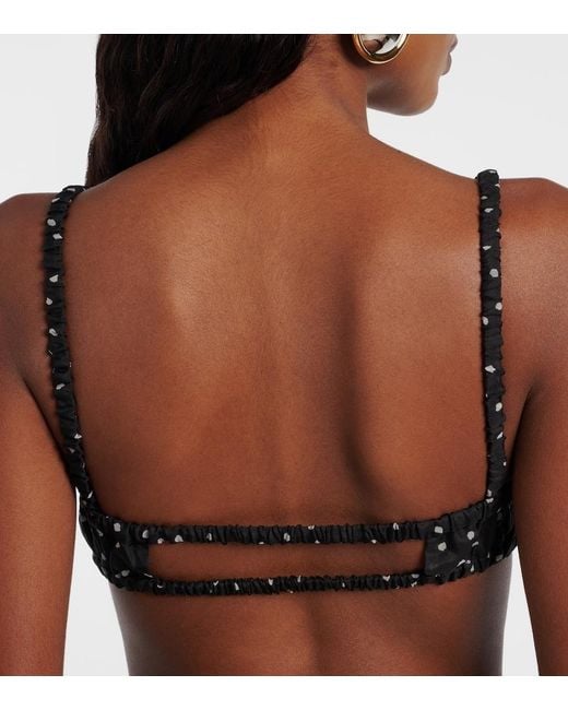 Sir Black Polka-Dot Silk Bralette