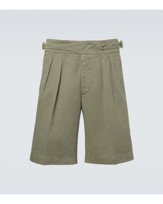 Rubinacci Green Manny Cotton Shorts for men