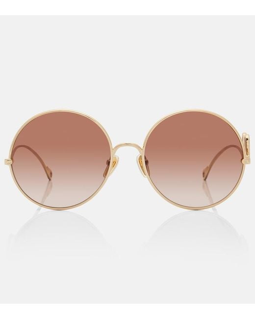 Chloé Brown Iconic Round Sunglasses