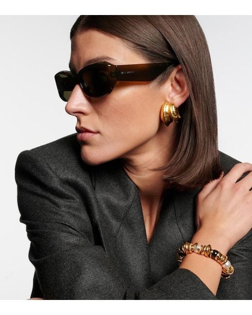 Saint Laurent Brown Sl 868 Oval Sunglasses