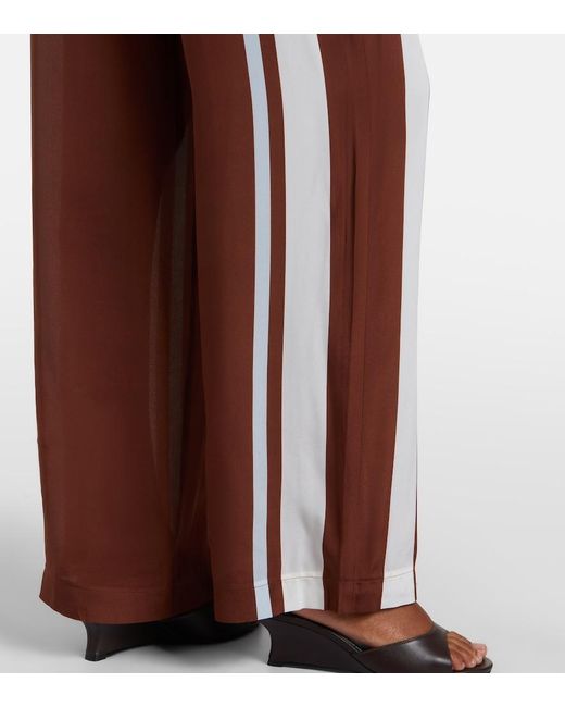 Sir Purple Marais Silk Wide-Leg Pants