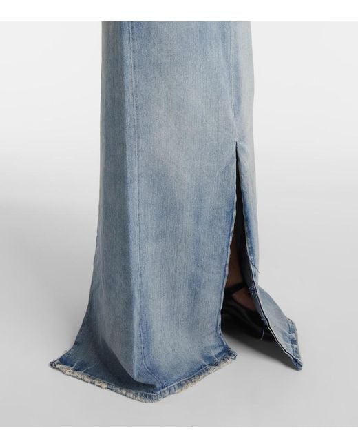 Maison Margiela Blue Denim Skirt Women