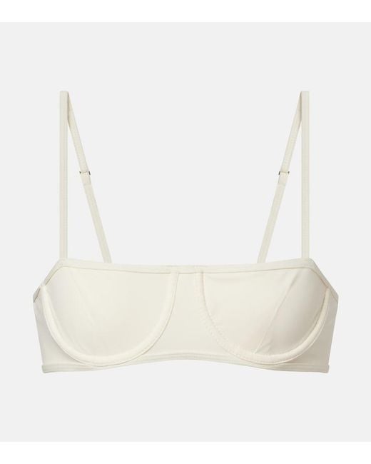 Totême White Balconette Bikini Top