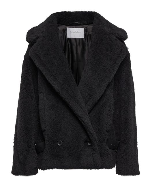 Max Mara Caserta Alpaca, Wool And Silk Jacket in Nero (Black) | Lyst