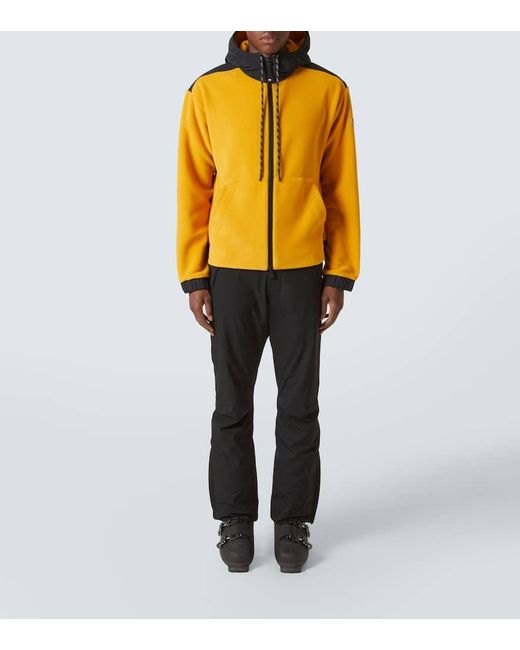 Sudadera De Forro Polar Con Capucha Moncler de hombre de color Yellow
