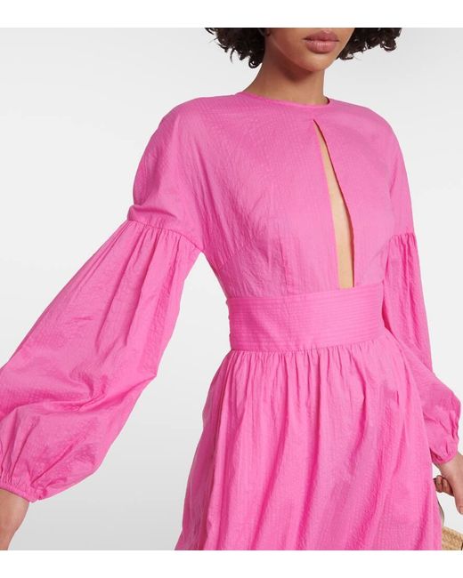 Vestido largo Roset de algodon Marysia Swim de color Pink