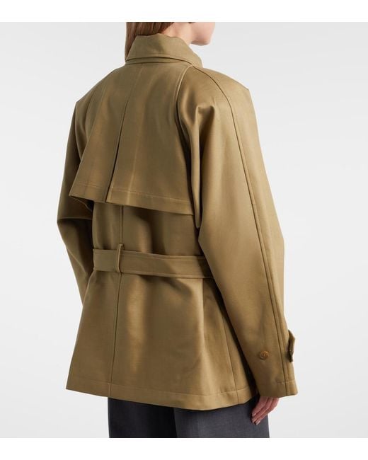 Frankie Shop Green Kelia Belted Padded Jacket
