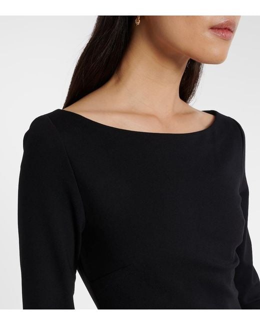 Staud Black Holland Draped Maxi Dress