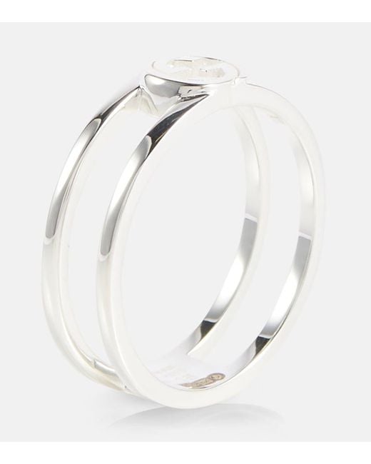 Gucci White Ring Interlocking G Aus Sterlingsilber