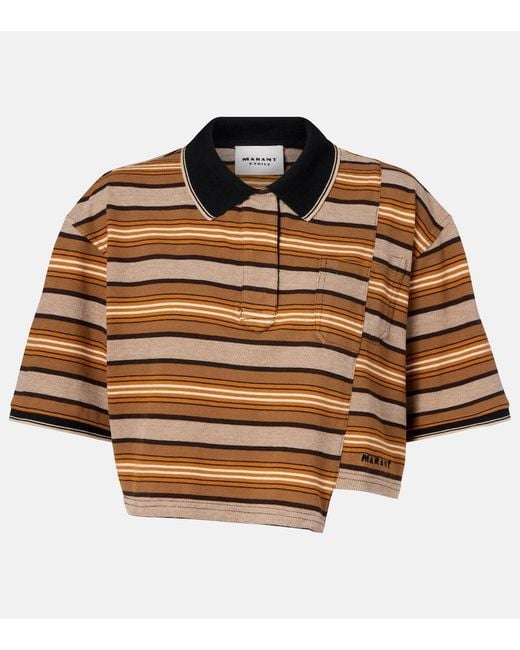 Isabel Marant Brown Cropped-Polohemd Isalyne Aus Baumwolle