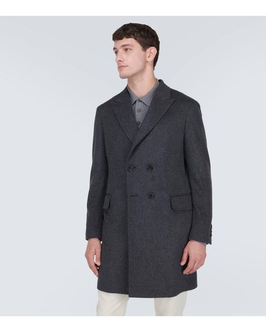 Zegna Gray Wool-blend Coat for men