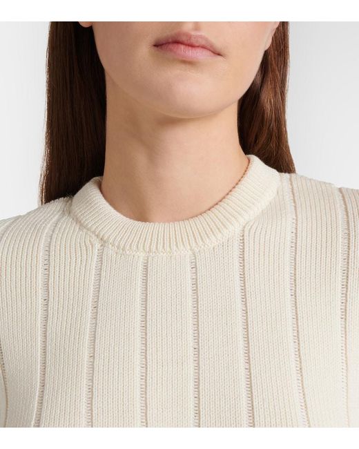 Thom Browne Natural Cable-Knit Virgin Wool Sweater