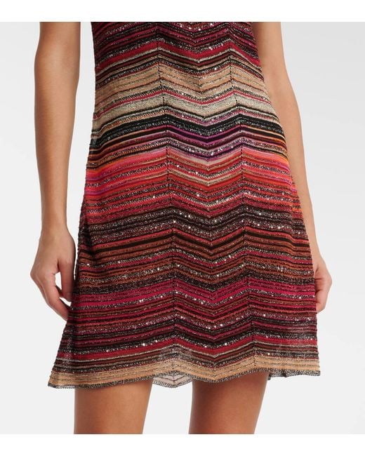 Missoni Red Minikleid mit Zickzackmuster