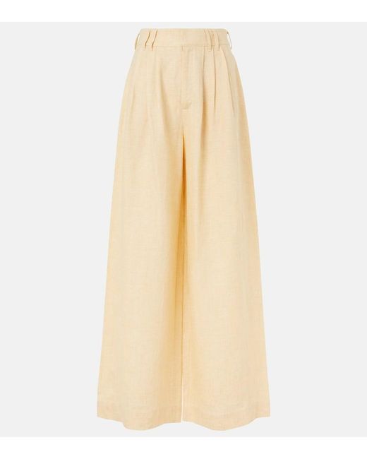 Posse Natural Parker High-Rise Wide-Leg Pants