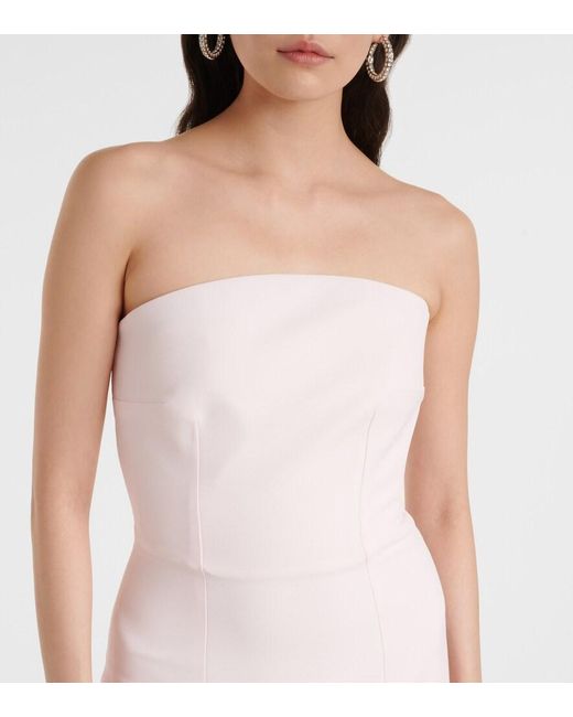Safiyaa Pink Sofie Embellished Crepe Bustier Gown
