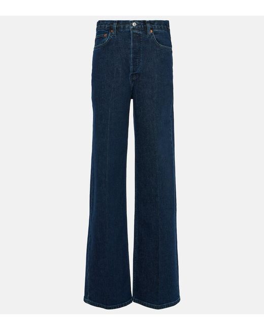 Re/done Blue Straight Jeans