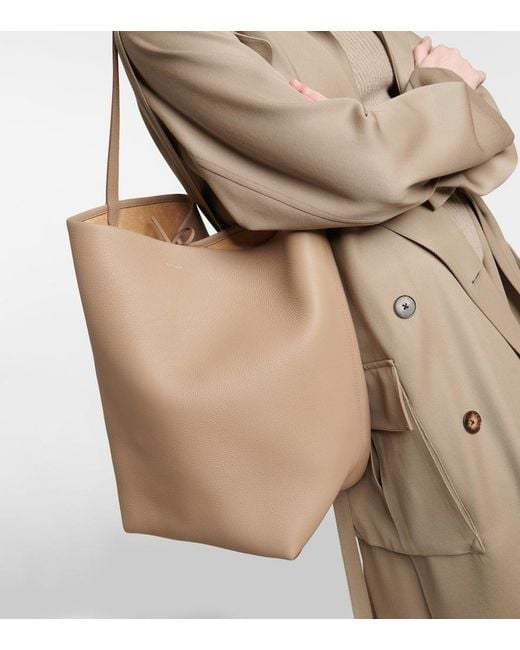 The Row Natural Tote Bag Park Large Aus Leder